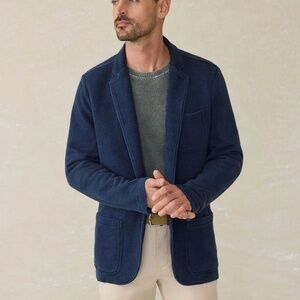 Faherty Inlet Knit Blazer Men's Small Hendricks Indigo Wash